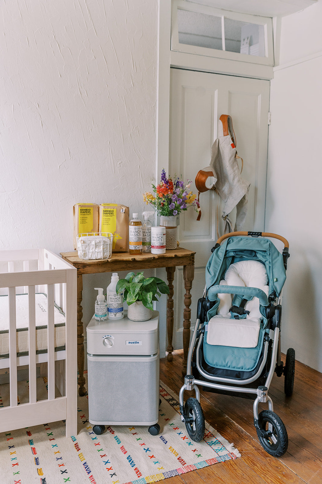 Picture of baby nursery with bumbleride era in sea glass