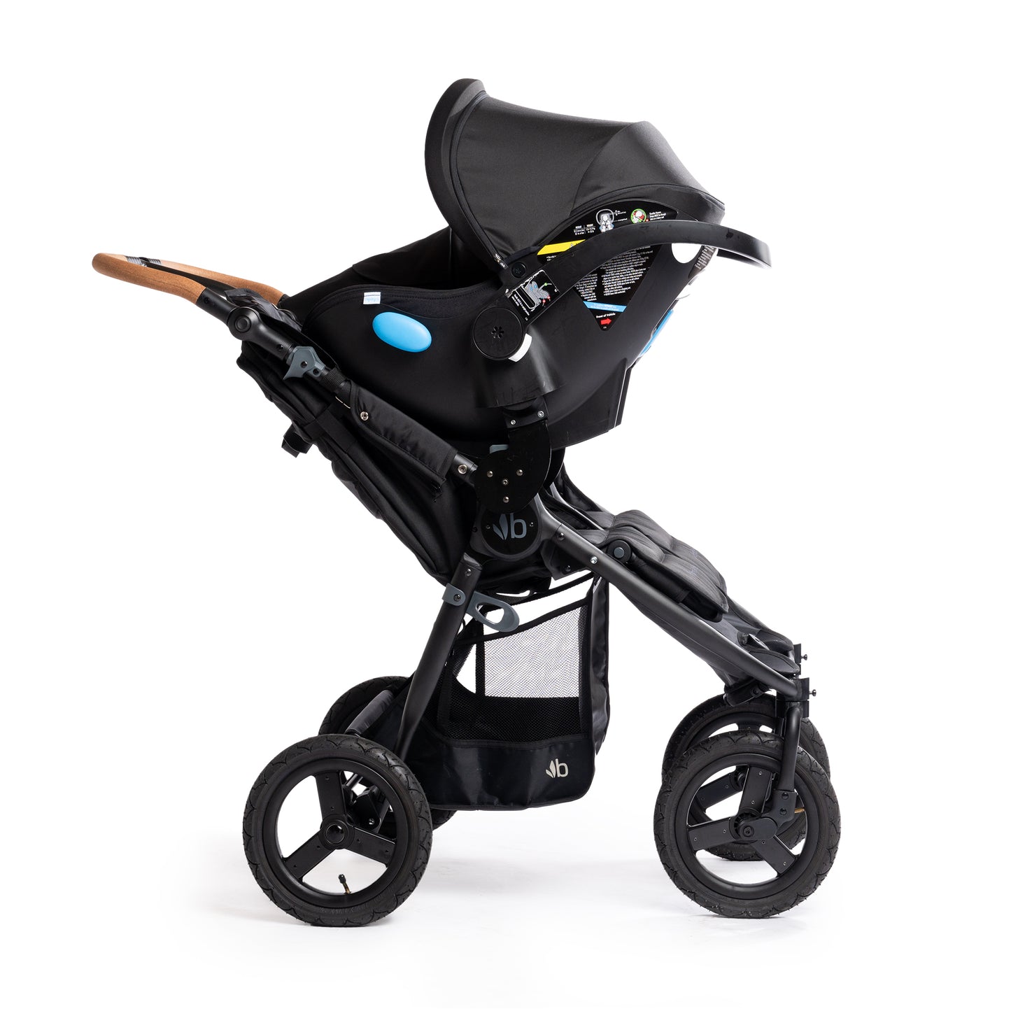 Bumbleride Indie Twin Black + Clek Liing Railroad Ziip Travel System (single seat)