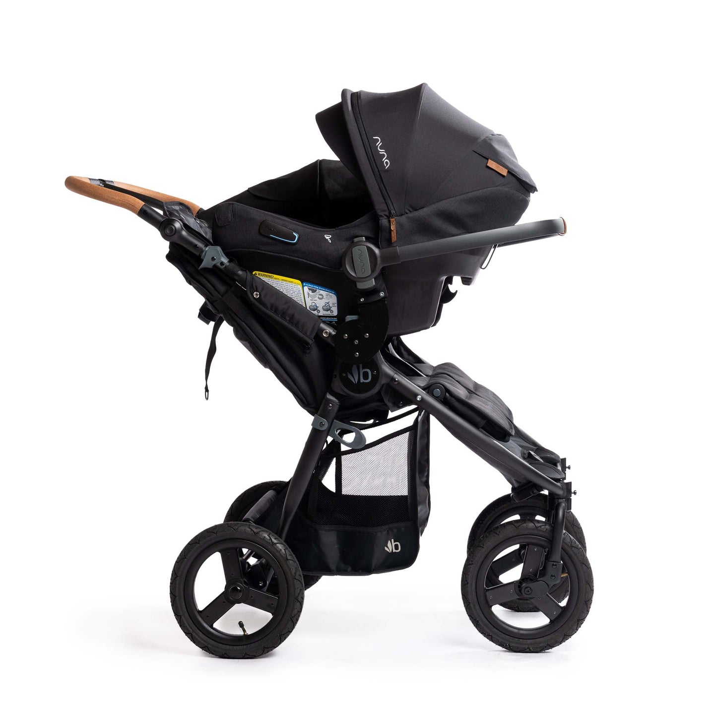 IndieTwin - Nuna - Single -Car Seats Attached - Profile View - 24