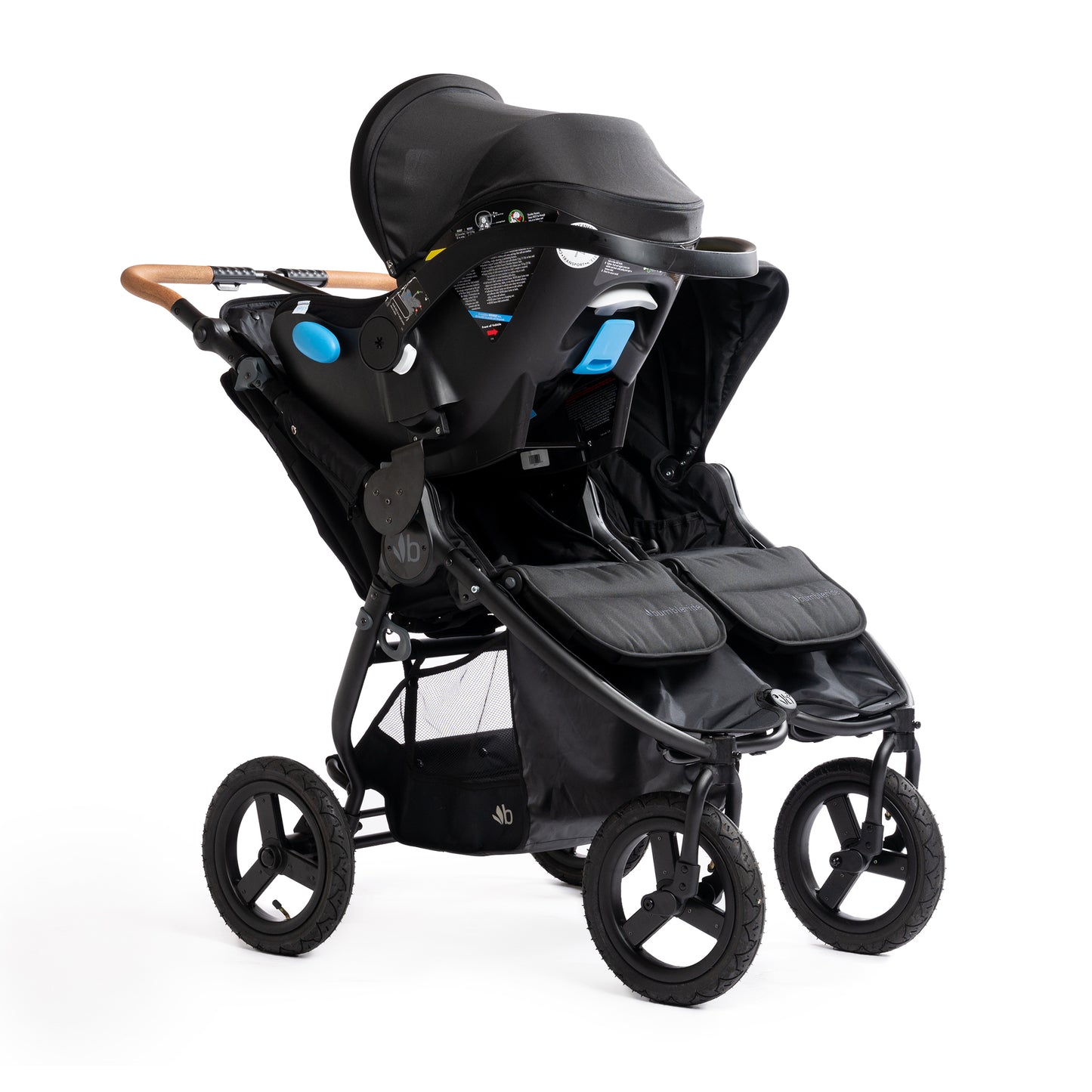 Bumbleride Indie Twin Black + Clek Liing Railroad Ziip Travel System (single seat)