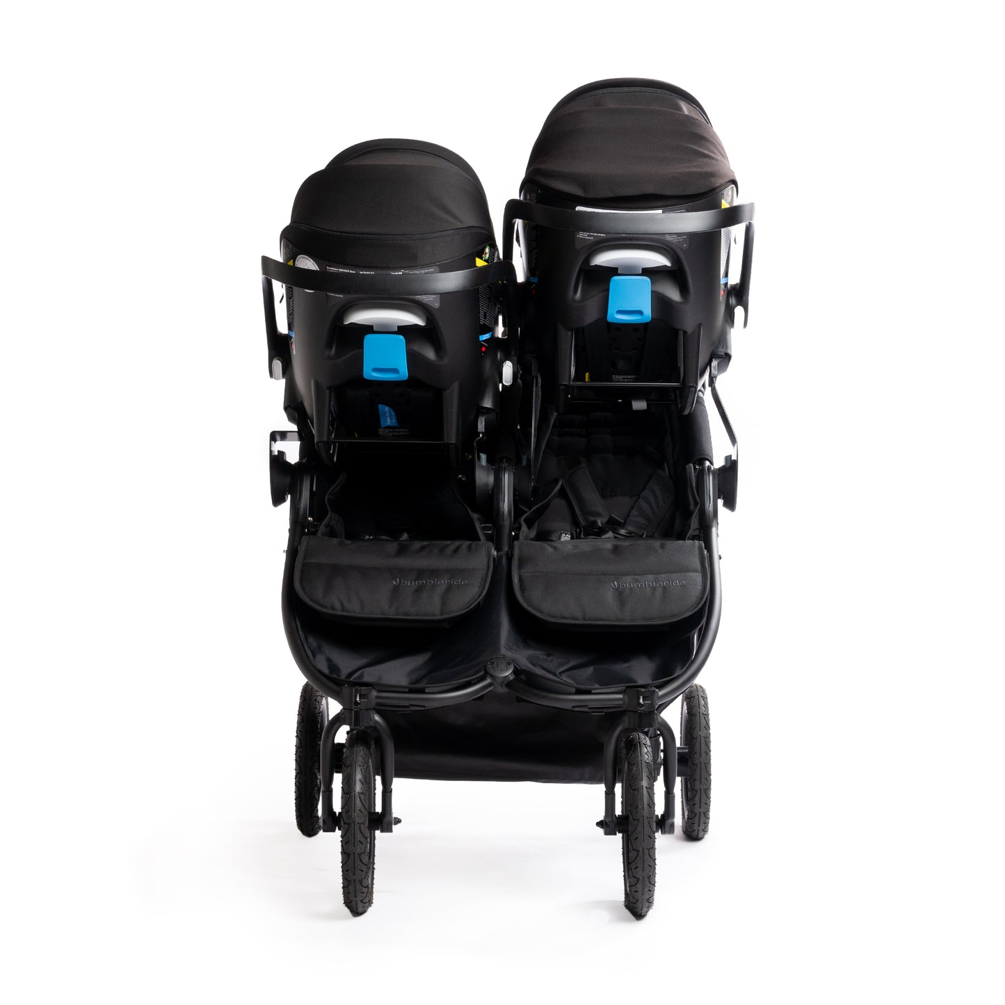 Bumbleride Indie Twin Black + Clek Liing Railroad Ziip Travel System (two seats)