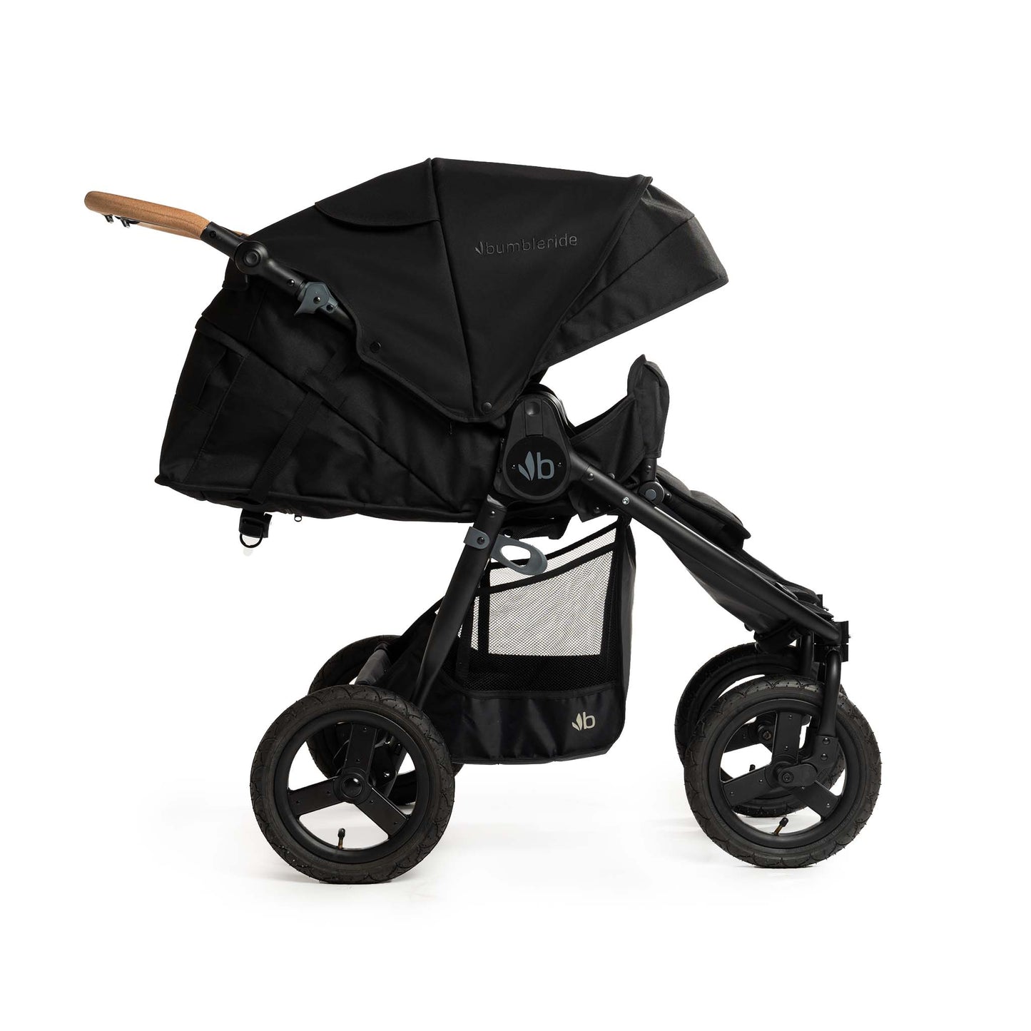 Bumbleride Indie Twin - Black - Profile View - Infant Mode - 2024 Collection