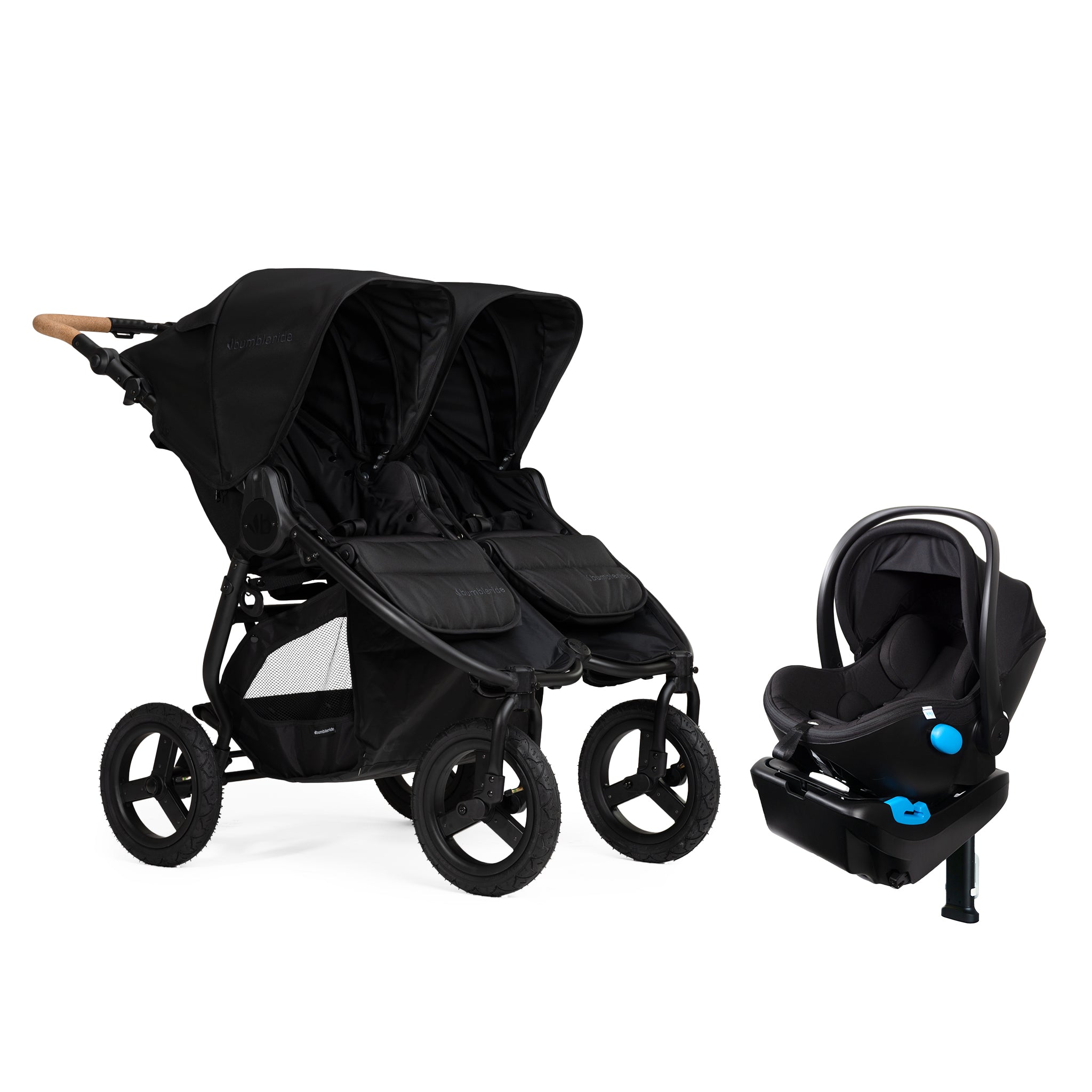 Bumbleride Indie Twin Black + Clek Liing Railroad Ziip Travel System (