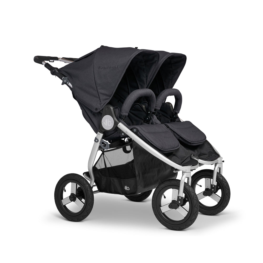 Bumbleride Indie Twin Stroller in Dusk - Premium Textile - 3-4View. New Collection 2022.