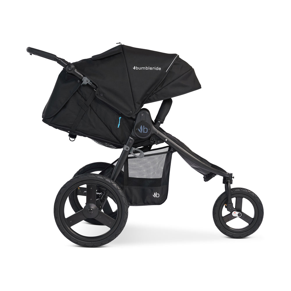 
                  
                    Bumbleride Speed Jogging Stroller in Black - Premium Bla... Frame - Reclined.  New Collection 2022.
                  
                