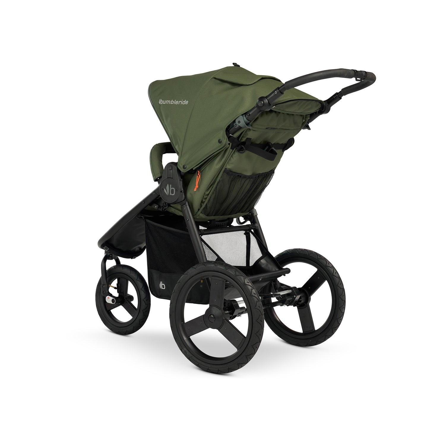 
                  
                    Bumbleride Speed Jogging Stroller in Olive - Premium Bla... Frame - Back View.  New Collection 2022.
                  
                