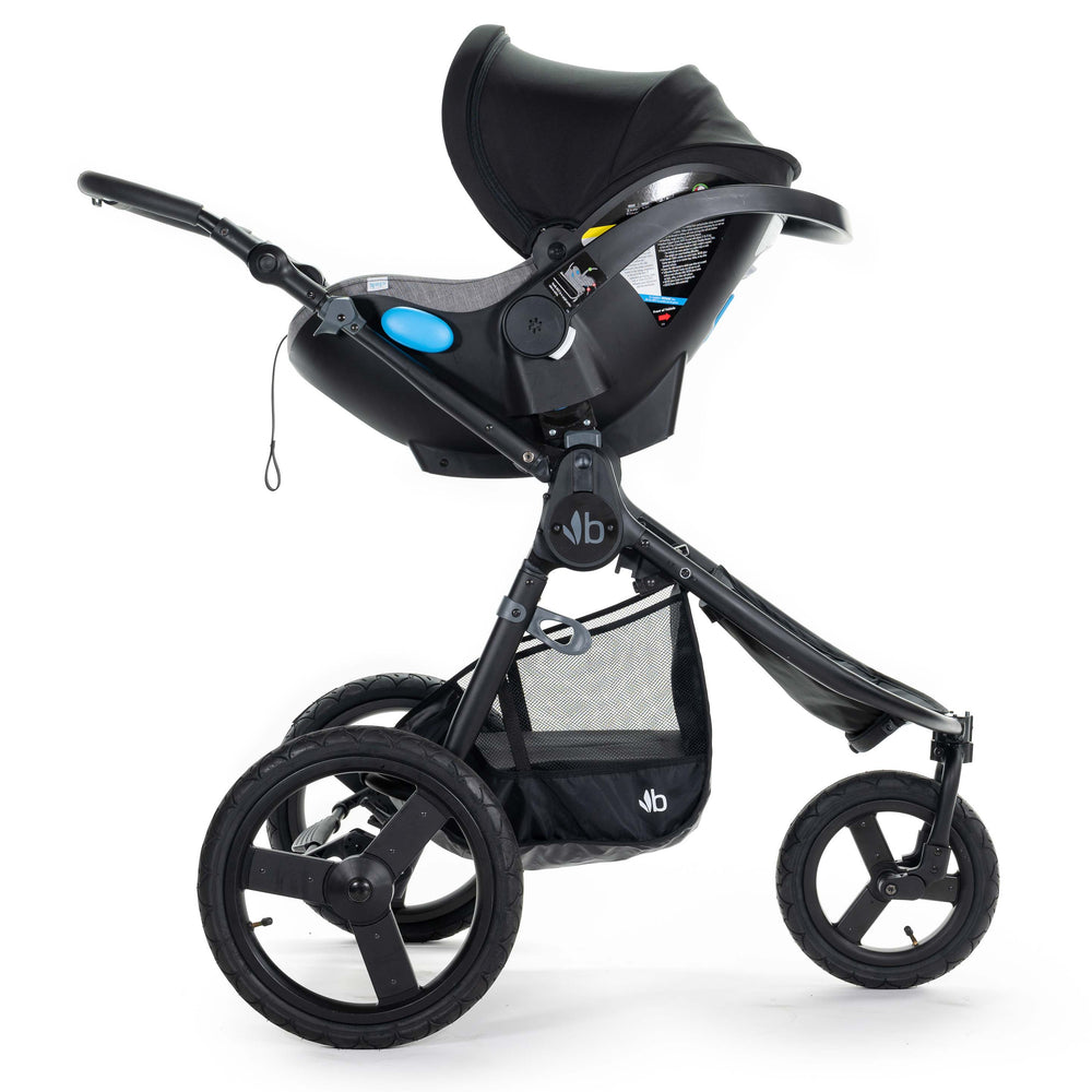 
                  
                    2020 IRONMAN jogging stroller by Bumblerid with Clek Liing car seat attached using Indie/Speed Clek/Maxi Cosi/ Cybex/ Nuna Car Seat Adapter (fabric removal optional). - Global
                  
                
