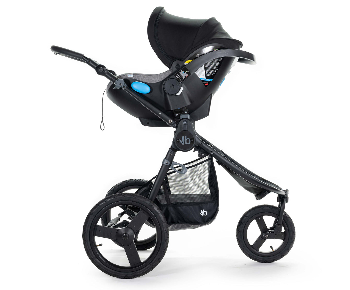 
                  
                    2020 IRONMAN jogging stroller by Bumblerid with Clek Liing car seat attached using Indie/Speed Clek/Maxi Cosi/ Cybex/ Nuna Car Seat Adapter (fabric removal optional). - Global
                  
                