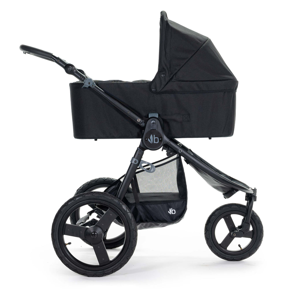 
                  
                    2020 Bumbleride Speed Jogging Stroller with Matte Black frame with Era/Indie/Speed Bassinet in Matte Black attached (fabric removal optional). - Global
                  
                