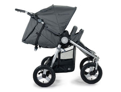 2020 Bumbleride Indie Twin Double Stroller in Dawn Grey - Infant Mode 