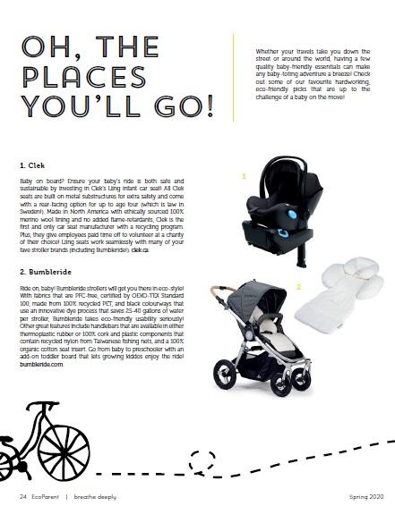 Oh The Places You'll Go - Eco Parent Magazine - Bumbleride Era
