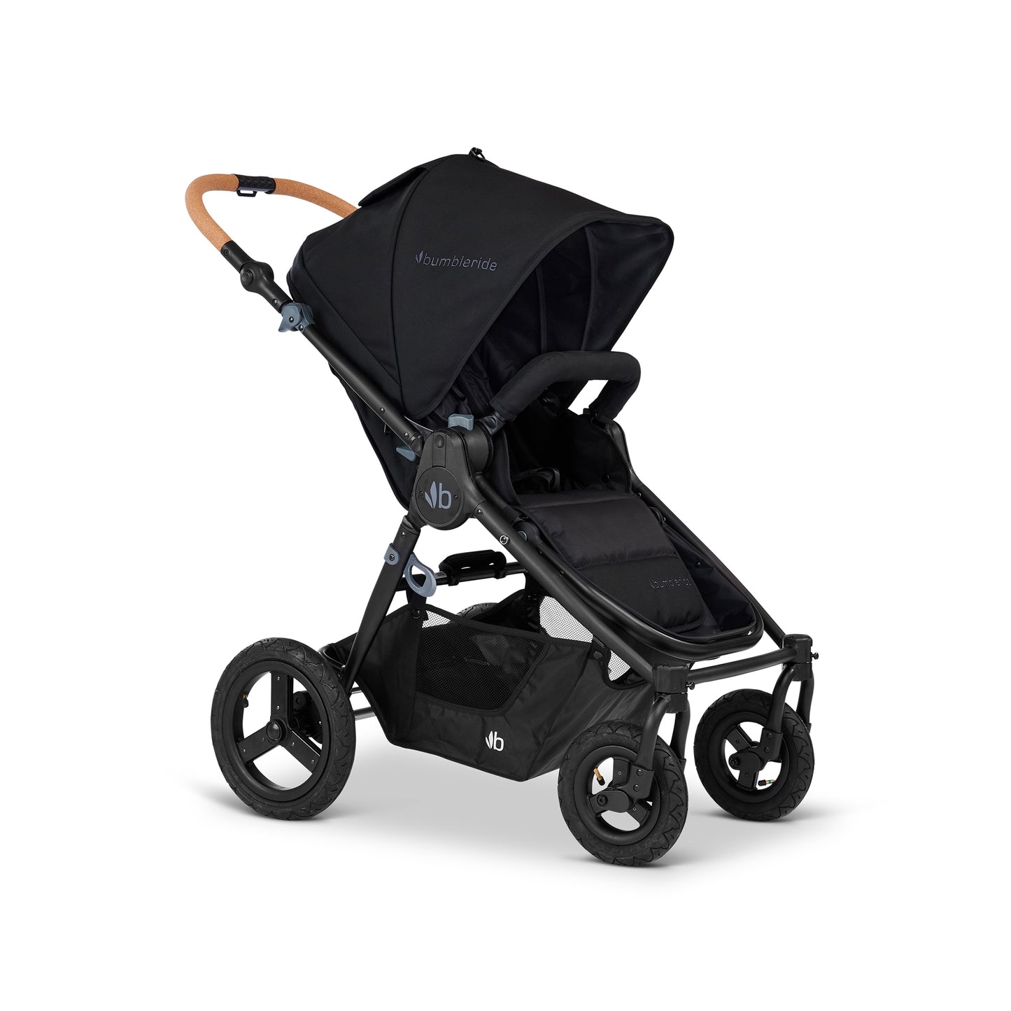
                  
                    Bumbleride Era Reversible Stroller in Black - Premium Black Frame - Forwards Facing Seat View - New Collection - 2022
                  
                