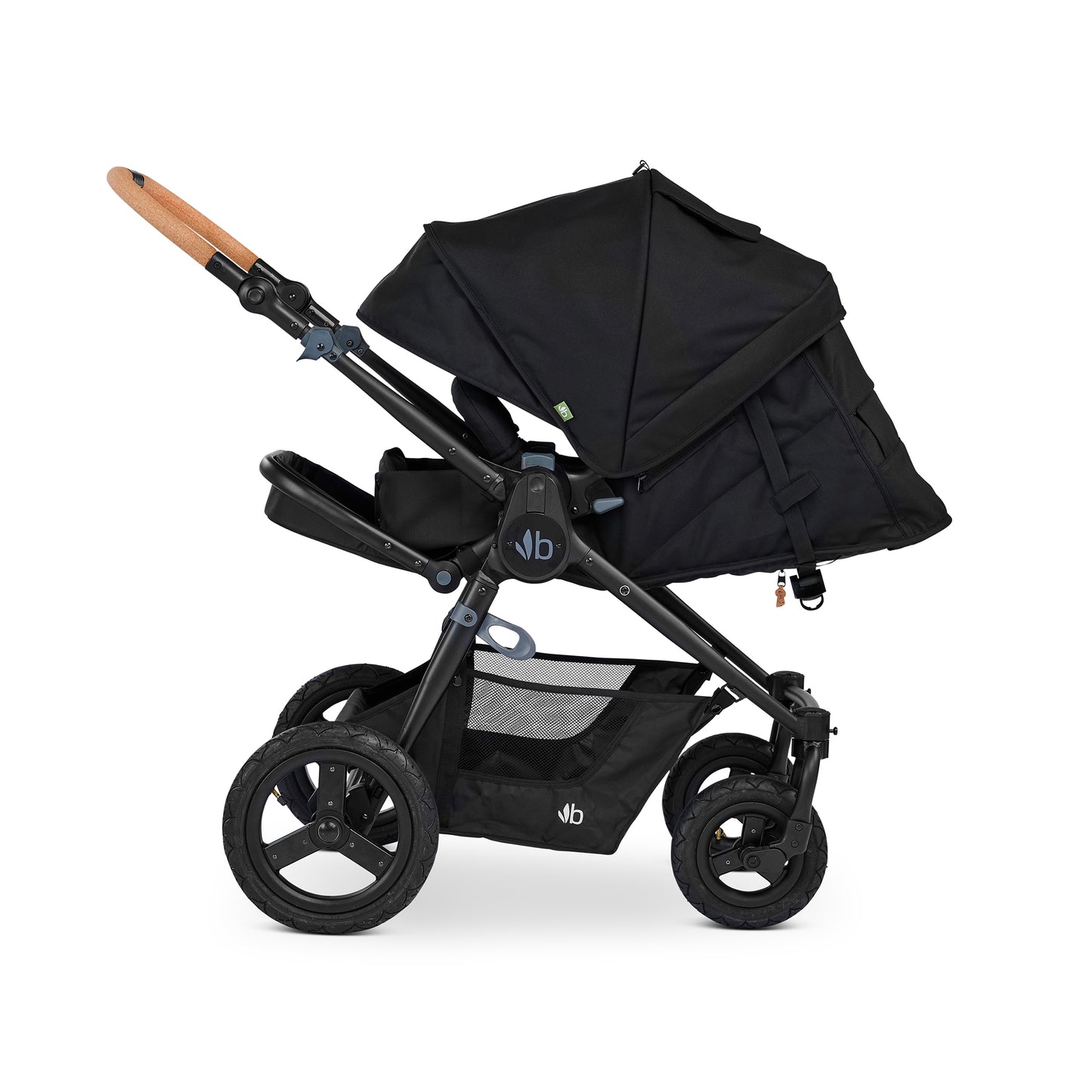 
                  
                    Bumbleride Era Reversible Stroller in Black - Premium Black Frame - Infant Mode Seat View - New Collection 2022
                  
                