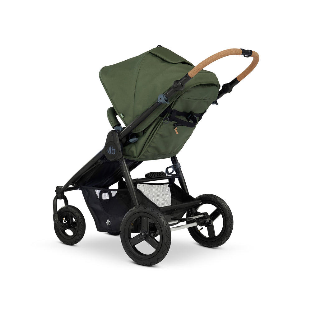 
                  
                    Bumbleride Era Reversible Stroller in Olive - Premium Black Frame - Back View - New Collection - 2022
                  
                