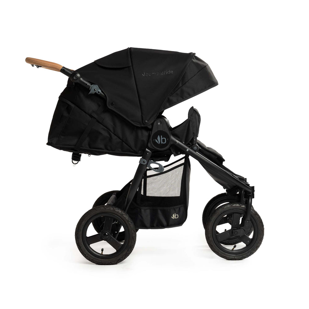 
                      
                        Bumbleride Indie Twin - Black - Profile View - Infant Mode - 2024 Collection
                      
                    