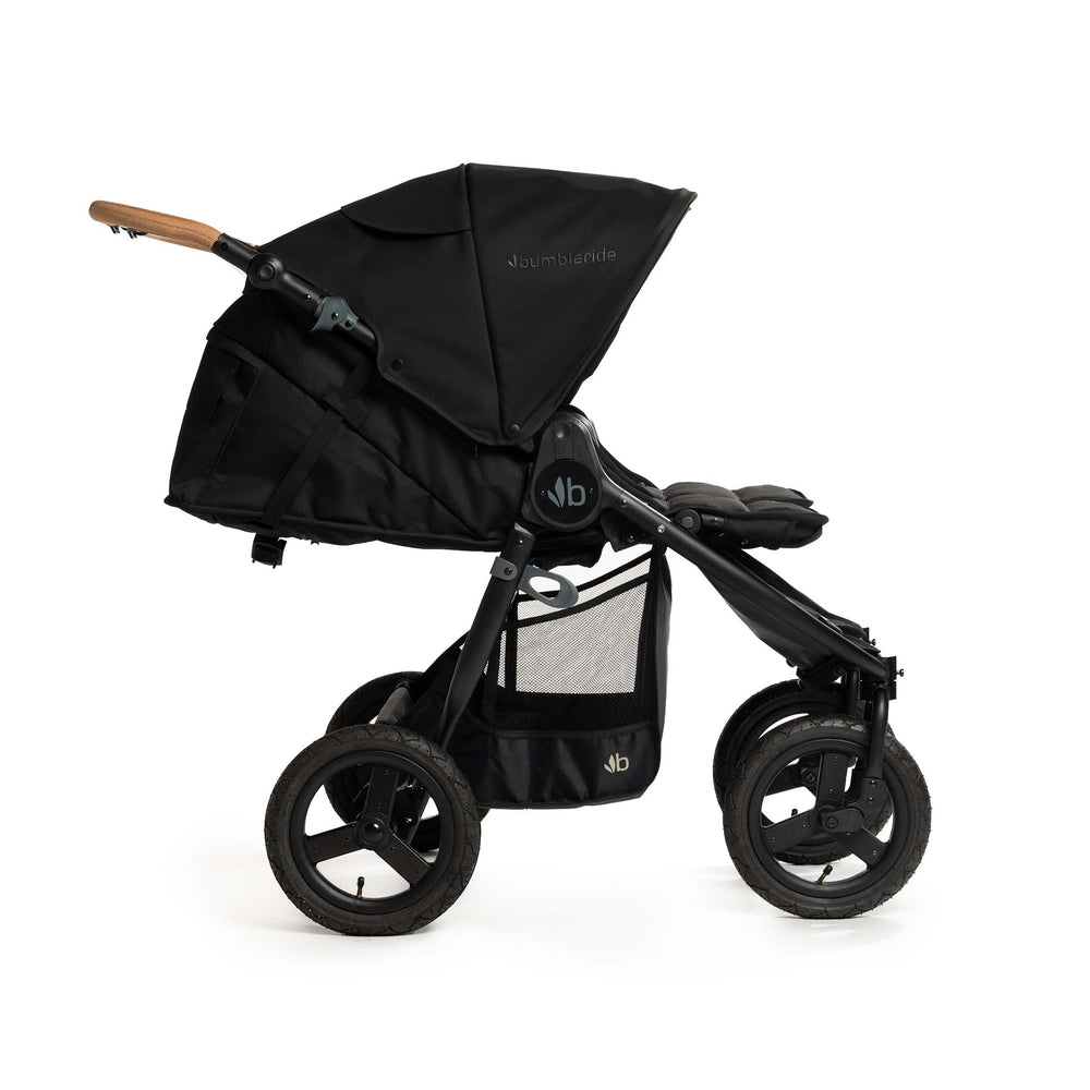 
                      
                        Bumbleride Indie Twin - Black - Profile View - Recline Mode - 2024 Collection
                      
                    