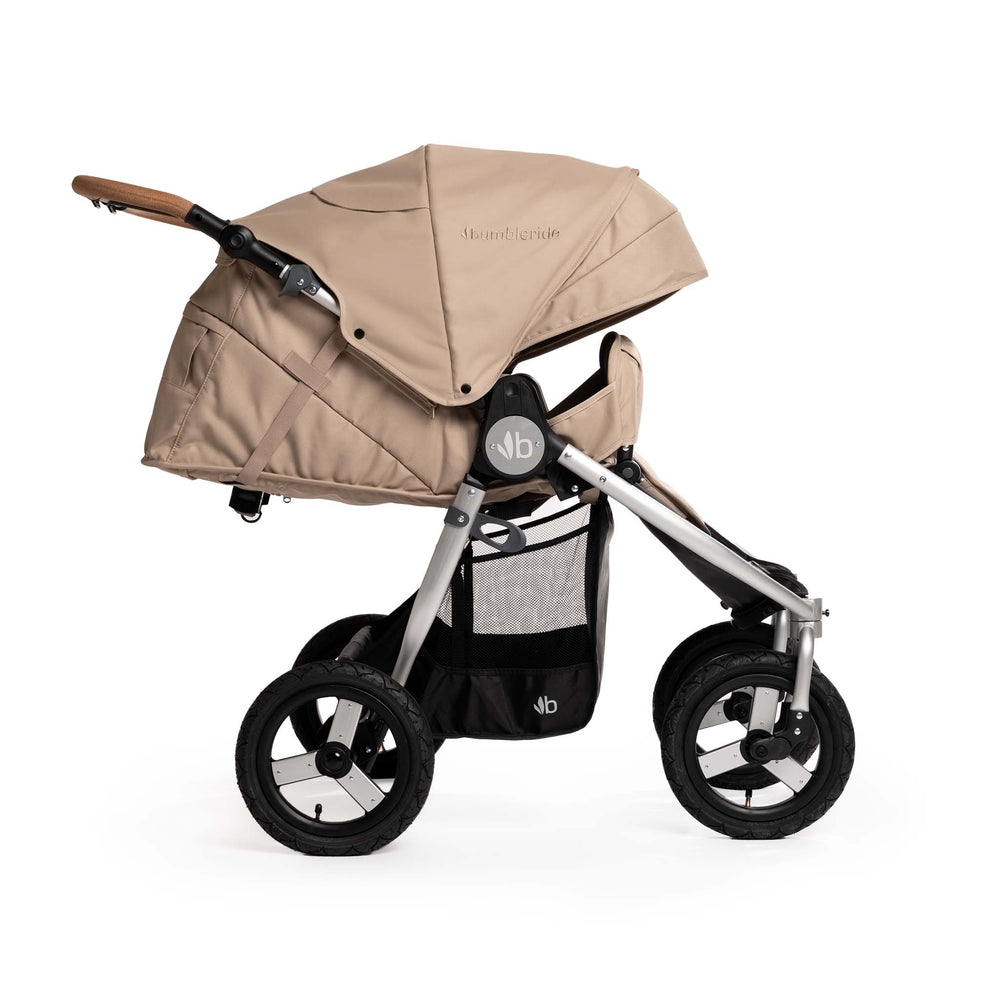 
                      
                        Bumbleride Indie Twin - Sand - Profile View - Infant Mode - 2024 Collection
                      
                    