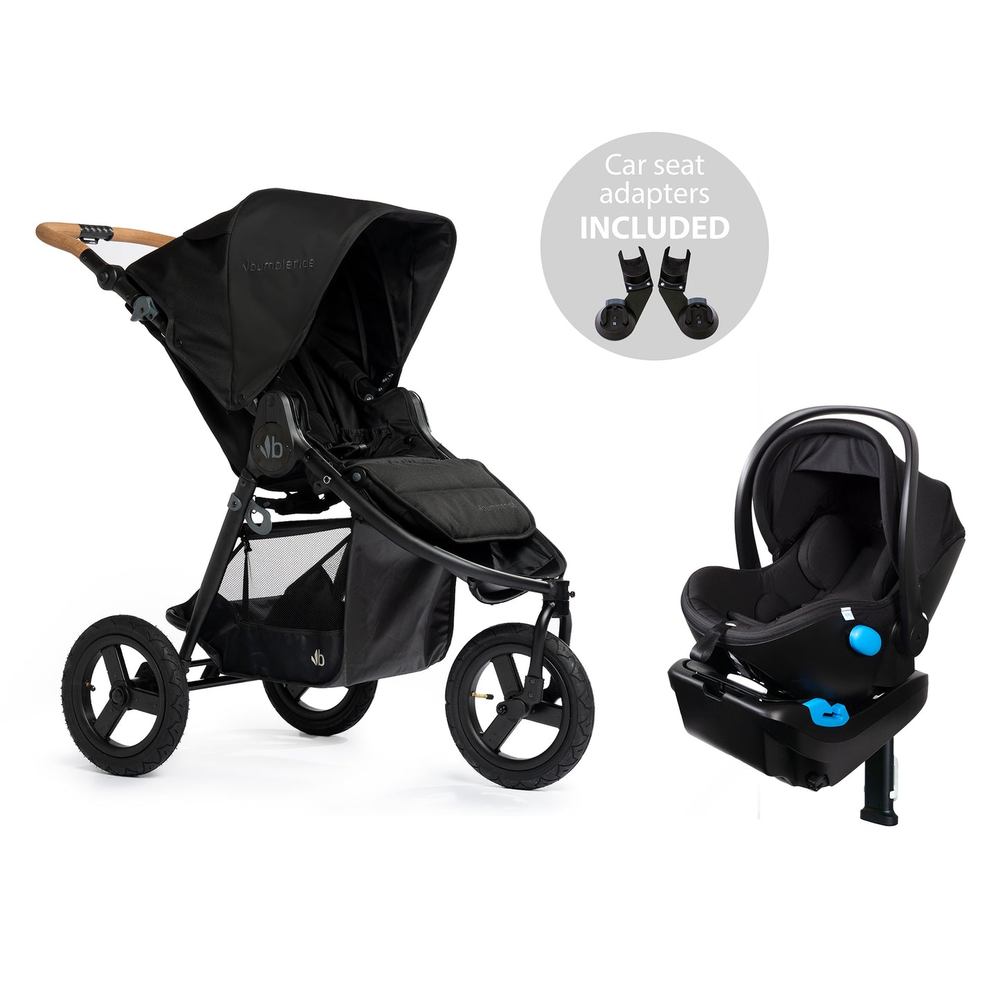 Bumbleride Indie Black + Clek Liing Railroad Ziip Travel System