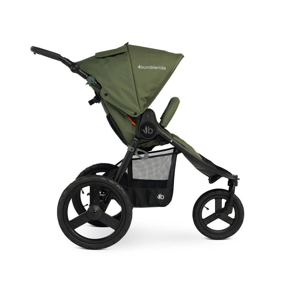 
                  
                    Bumbleride Speed Jogging Stroller in Olive - Premium Bla... Frame - Profile View.  New Collection 2022.
                  
                