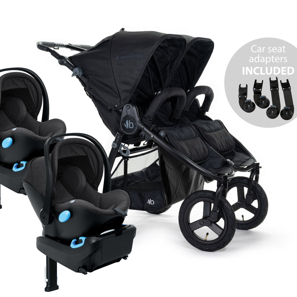 
                  
                    Bumbleride Indie Twin Black + Clek Liing Railroad Travel System (two seats)
                  
                
