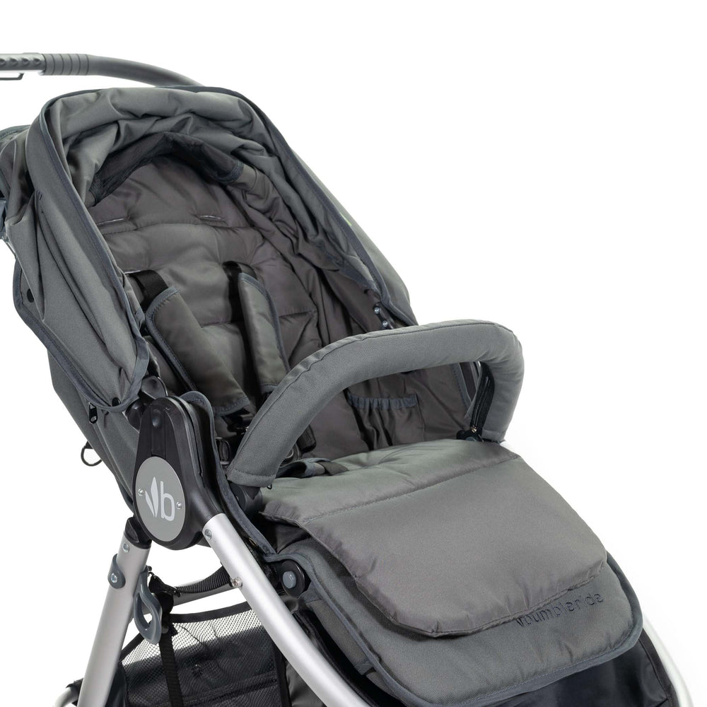 
                  
                    2020 Bumbleride Seat Liner in Dawn Grey On Stroller - Canopy Open - Global
                  
                
