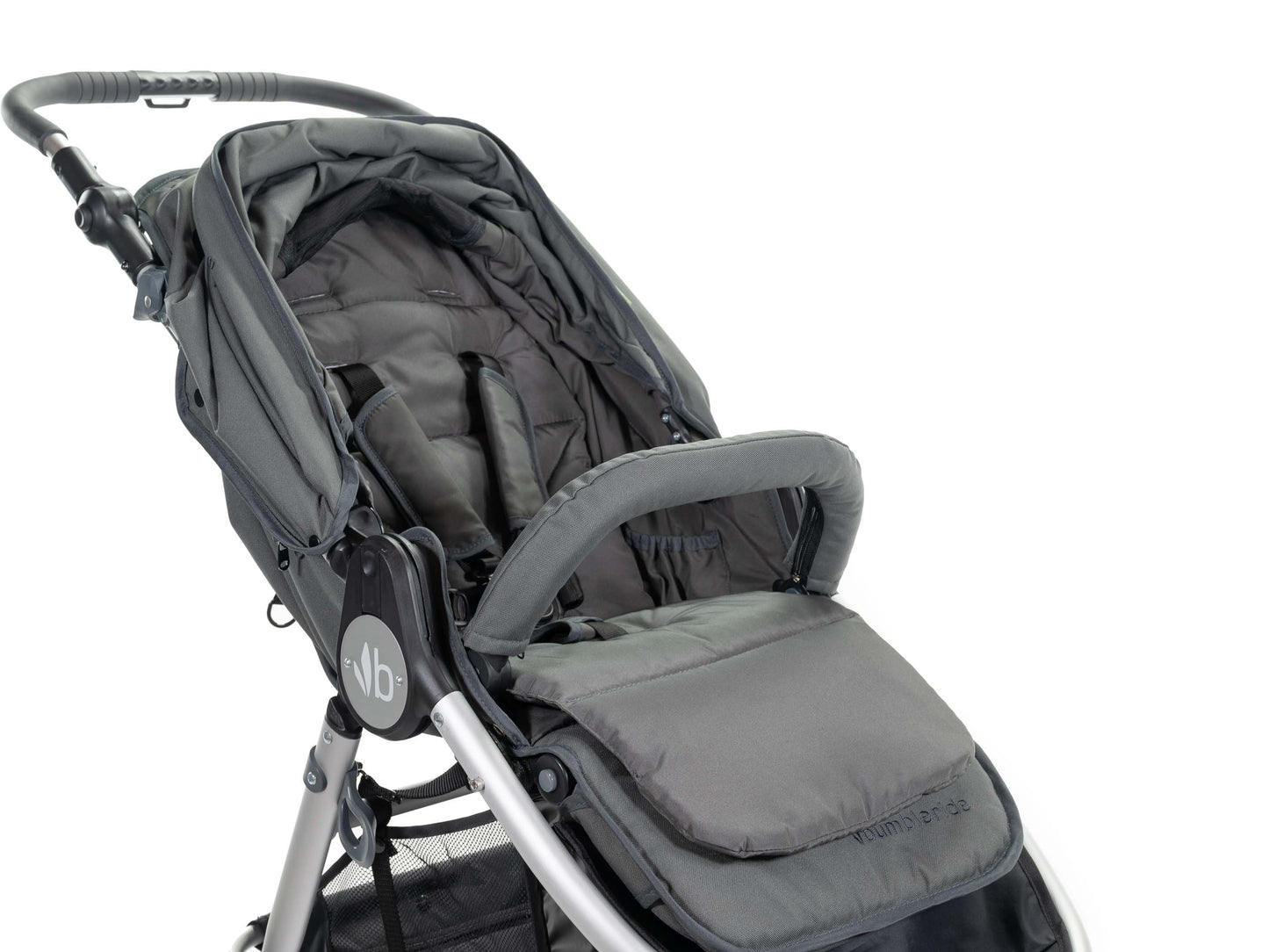 
                  
                    2020 Bumbleride Seat Liner in Dawn Grey On Stroller - Canopy Open - Global
                  
                