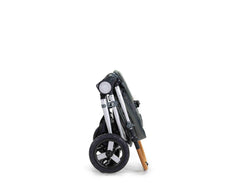 2020 Bumbleride Era City Stroller in Dawn Grey - Folded Stowed Upright  Global