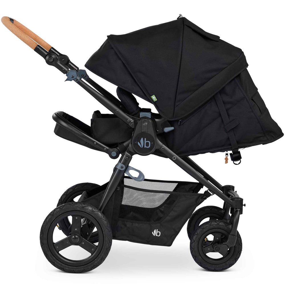 
                      
                        Bumbleride Era Reversible Stroller in Black - Premium Black Frame - Infant Mode Seat View - New Collection 2022
                      
                    
