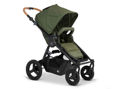 Bumbleride Era Reversible Stroller in Olive - Premium Black Frame - Forwards Facing Seat View - New Collection 2022