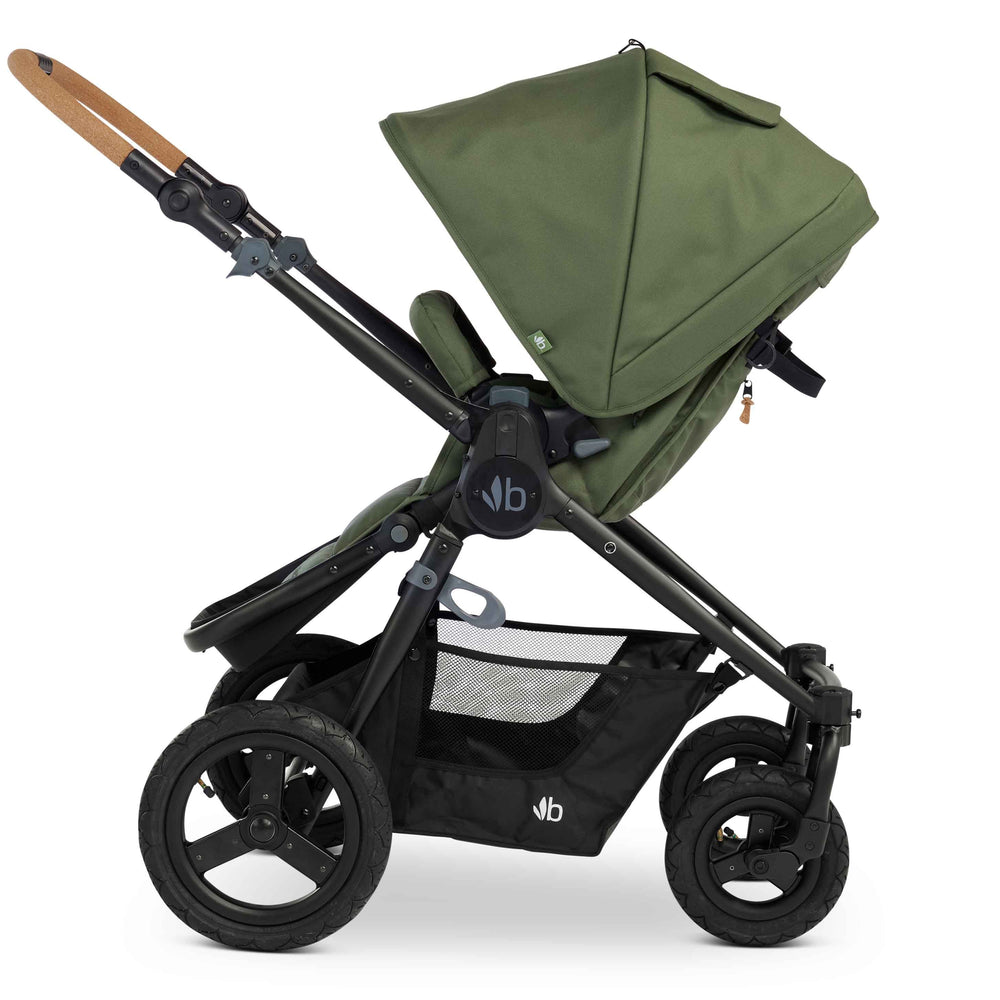
                      
                        Bumbleride Era Reversible Stroller in Olive - Premium Black Frame - Reversed Seat View - New Collection
                      
                    