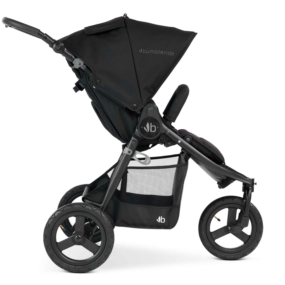 
                      
                        Bumbleride Indie All Terrain Stroller in Black - Premium Black Frame - Profile - New Collection 2022
                      
                    