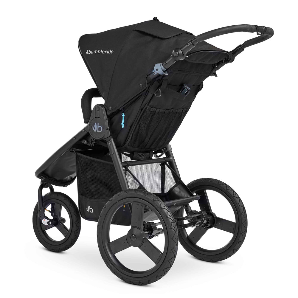 
                      
                        Bumbleride Speed Jogging Stroller in Black - Premium Black Frame - Back View.  New Collection 2022.
                      
                    
