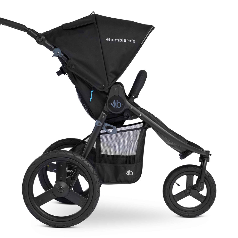 
                  
                    Bumbleride Speed Jogging Stroller in Black - Premium Black Frame - Profile.  New Collection 2022.
                  
                