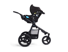 Bumbleride Speed Jogging Stroller in Black with Clek Liing in Pitch Black attached (Car Seat Adapter Included)