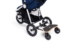 Bumbleride Mini Board Toddler Board - New Collection - Rear View Attached to Indie All Terrain Stroller in Maritime