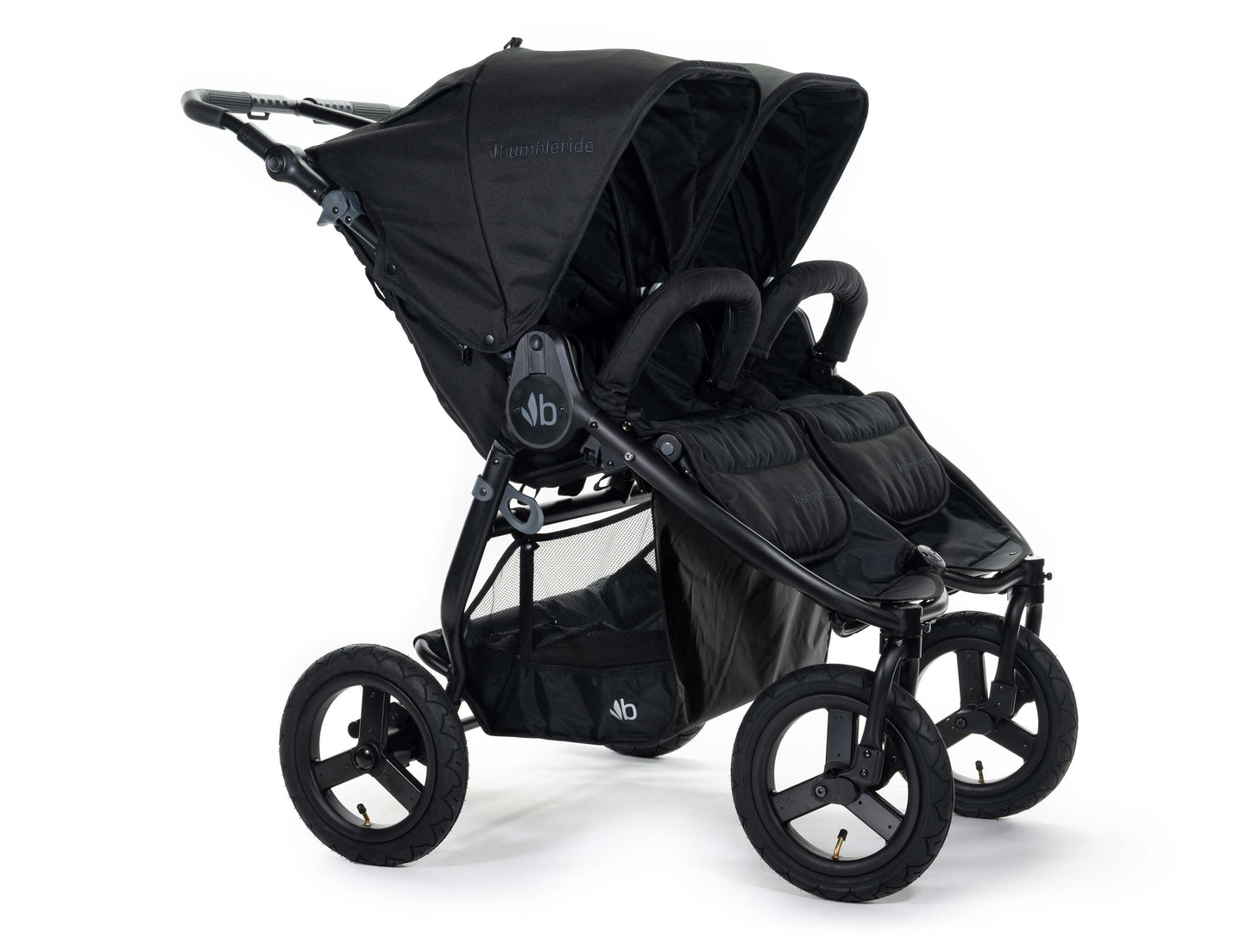 2020 Bumbleride Indie Twin Double Stroller in Matte Black - Front