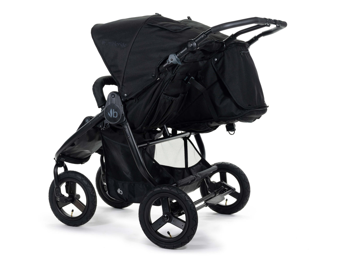 2020 Bumbleride Indie Twin Double Stroller in Matte Black - Back